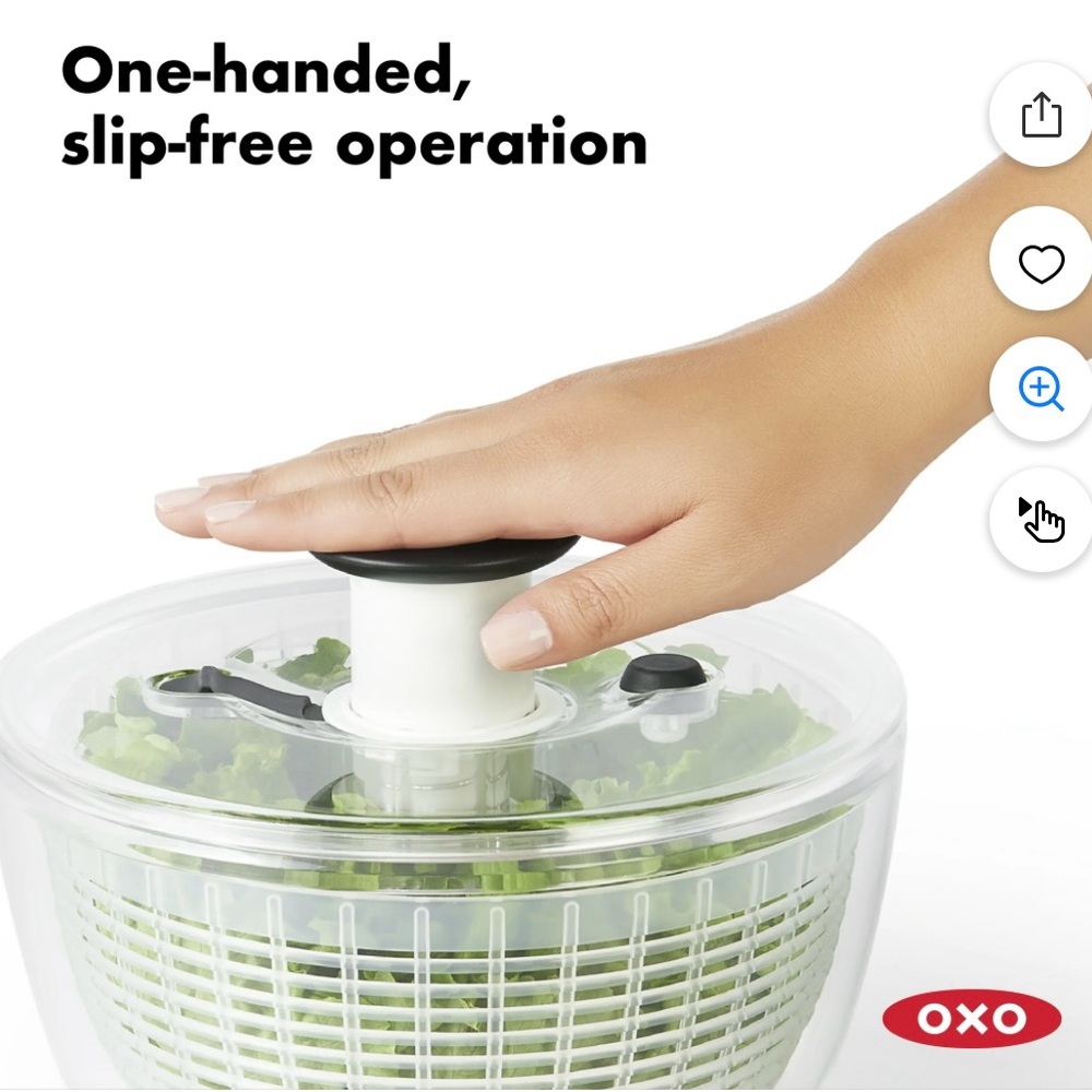 OXO Good Grips Compact Salad Spinner with Black Knob and Colander